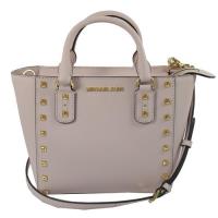MICHAEL KORS SANDRINE STUD 鉚釘肩斜兩用包.淡粉