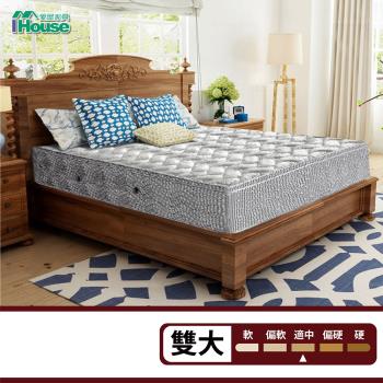 IHouse-涼感水冷膠竹炭纖維硬式獨立筒床墊-雙大6x6.2尺