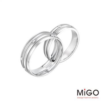 MiGO 結合白鋼成對戒指