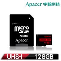 Apacer宇瞻 128GB MicroSDXC UHS-I Class10 記憶卡 85MB/s (附轉卡)