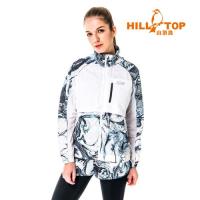 【hilltop山頂鳥】女款超輕量超潑水抗UV外套S02FC0-深藍印花