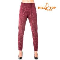 【hilltop山頂鳥】女款彈性抗UV長褲S07FG8-皇家暗紅