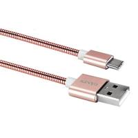 KINYO USB Type-C 金屬軟管極速充電傳輸線1.2M
