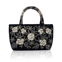 【米蘭精品】晚宴包珠花手提包-玫瑰手工串珠刺繡女手拿包9色73rk52