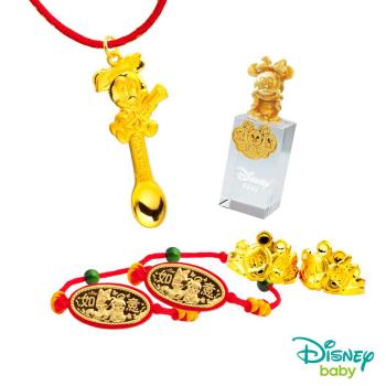 Disney迪士尼系列金飾 彌月金飾印章套組木盒-榜首美妮款-美妮造型印章 0.75錢
