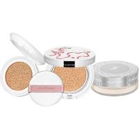 JILL STUART 吉麗絲朵 柔光美肌持久氣墊粉餅(粉心)(#101)(15g)*2+雪紡柔光蜜粉(#01)(6g)+氣墊粉盒(附粉撲)