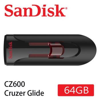 SanDisk CZ600 Cruzer Glide 3.0 USB 隨身碟 ( 64G/伸縮碟/紅滑蓋) [公司貨]