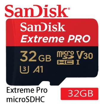 SanDisk ExtremePRO microSDHC UHS-I(V30)(A1) 32GB 記憶卡[公司貨]