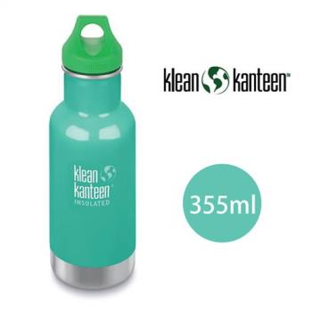 【美國Klean Kanteen】幼童窄口不鏽鋼保溫瓶 355ml 海波綠