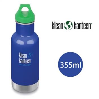 【美國Klean Kanteen】幼童窄口不鏽鋼保溫瓶-355ml-沿海藍