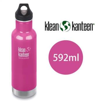 【美國Klean Kanteen】窄口不鏽鋼保溫瓶 592ml 蘭花粉