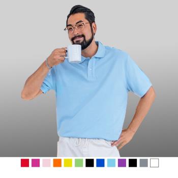男人幫-P1568*透氣速乾素面舒適涼感短袖POLO衫