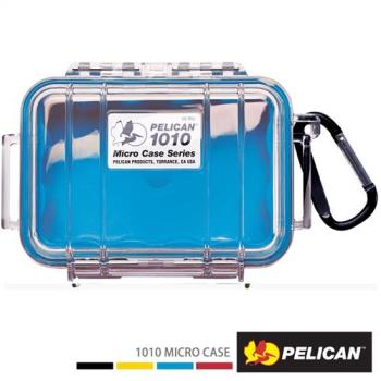 美國 PELICAN 1010 MicroCase 微型防水氣密箱-透明(藍)