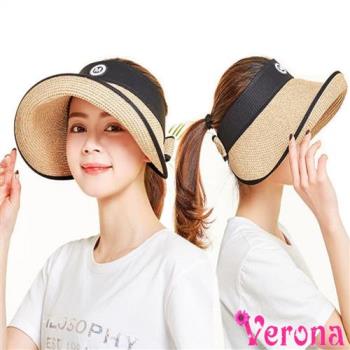 【Verona】韓系設計款瘦臉大蝴蝶結空頂可摺疊防曬帽遮陽帽(多款可選)