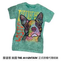 摩達客 美國進口The Mountain 彩繪愛波士頓梗犬 純棉環保短袖T恤