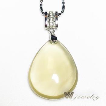 【W-Jewelry】高貴全美黃水晶項鍊(招來好運和財運)