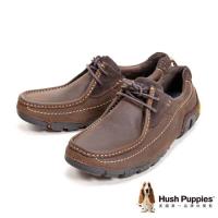 Hush Puppies 多功能耐磨黃金大底休閒男鞋-兩色(深咖啡、黑)