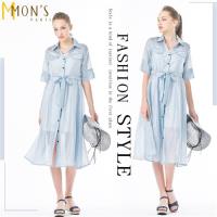 MONS冰絲精緻紡紗洋裝/長罩衫