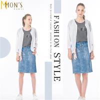 MONS個性長版時尚薄罩衫