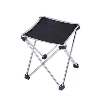 PUSH!戶外休閒用品便攜式鋁合金折疊凳椅子寫生凳釣魚凳凳子P108不鏽鋼色