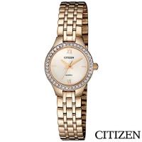 CITIZEN星辰 時尚貴氣玫瑰金石英女錶-玫金色/22mm (EJ6143-59A)