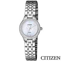 CITIZEN星辰 奢華耀眼白蝶貝石英女錶-白色/22mm (EJ6140-57D)