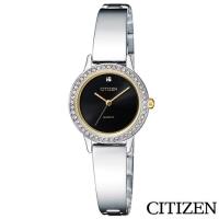 CITIZEN星辰 璀璨絕美名媛氣質風石英女錶-黑色/23mm(EJ6134-50E)