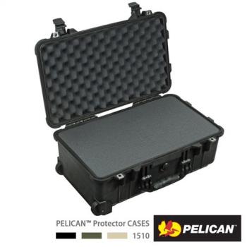 美國 PELICAN 1510 輪座拉桿氣密箱-含泡棉(黑)