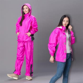 東伸 DongShen 都會騎士輕量型二件式雨衣-桃紅色