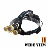 WIDE VIEW 貴族金變焦三燈T6頭燈組 NZL-G3T6-2BC