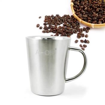 【三零四嚴選】#304不鏽鋼簡約美式咖啡杯 1入 (不含蓋/400cc/個)