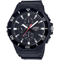 CASIO DIVER LOOK潛水運動風百米防水腕錶 (黑)_MRW-400H-1A
