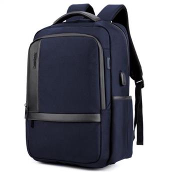 PUSH! 商務旅遊箱包用品防潑水抗震雙肩背包電腦包商務包3C包旅遊包學生包男背包U51-2藍色
