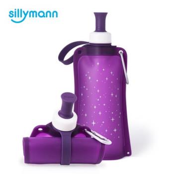 韓國sillymann 100%簡約便攜捲式鉑金矽膠水瓶-550ml (星空紫)