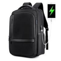 PUSH! 商務旅遊箱包用品防水抗震雙肩背包電腦包商務包3C包旅遊包學生包男背包U51黑色