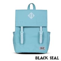 BLACK SEAL 聯名8848系列-撞色拼接雙皮帶釦Lash Tab後背包-天空藍 BS81732