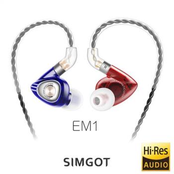 SIMGOT銅雀 EM1 洛神系列動圈入耳式耳機-紅藍色