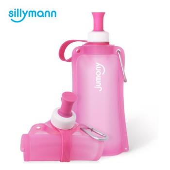 韓國sillymann 100%簡約便攜捲式鉑金矽膠水瓶-550ml (甜心粉 )
