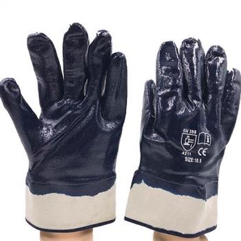普魯士藍防油耐酸鹼溶劑工業加厚手套(1雙)
