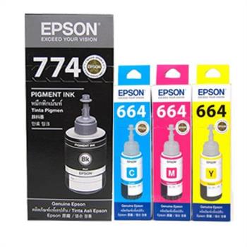EPSON T774  T774100+T664200~T664400原廠墨水(四色一組)+1黑