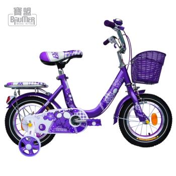 寶盟BAUMER 12吋親子鹿腳踏車-紫羅蘭(兒童腳踏車、童車)
