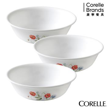 【美國康寧】CORELLE 花漾彩繪3件式500ml湯碗組-C04