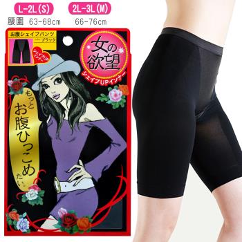 日本Train美人欲望 提臀緊緻大腿修飾雕塑褲S/M (黑)1件組