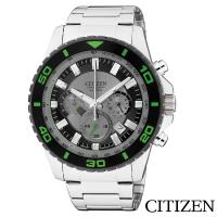 CITIZEN星辰 超越巔峰視距儀三眼石英腕錶 AN8030-58G