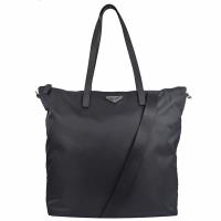 PRADA 1BG189 三角LOGO尼龍帆布兩用托特購物包.深藍
