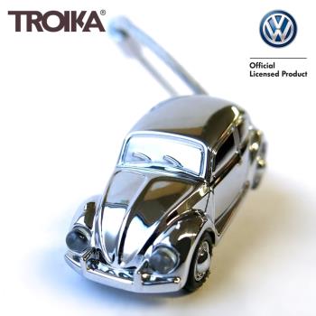德國TROIKA聯名Volkswagen福斯Beetle金龜車鑰匙圈KR16-40-CH(具LED燈,可作迷你手電筒用)