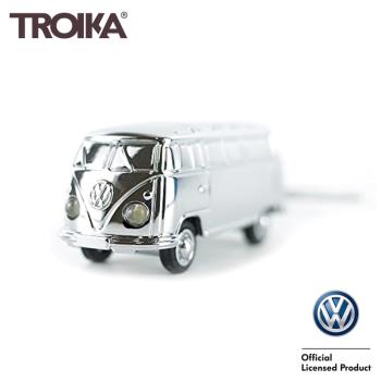 德國TROIKA聯名Volkswagen福斯麵包車鑰匙圈Microbus鑰匙圈KR17-40/CH(具小LED燈,可作迷你手電筒用)