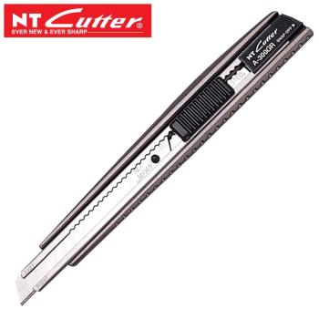 日本NT Cutter金屬刀身美工刀 細工刀A-300GRP(自動鎖定;齒槽密適45度和30度刀片;刀軌方向無限制;有折刃器)