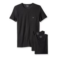 EMPORIO ARMANI 時尚舒適黑色圓領內衣3件組(預購)