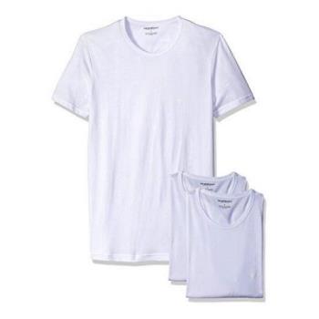 EMPORIO ARMANI 時尚舒適白色圓領內衣3件組(預購)